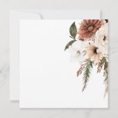 Boho Pumpkin Wildblumen Bridal Shower Einladung (Rückseite)