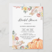 Boho Pumpkins Botanical Fall Brautparty Einladung (Vorderseite)