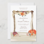 Boho Pumpkins Hochzeit im Herbst Einladung (Vorderseite)