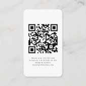 Boho Pumpkins Script QR Code Wedding Details Begleitkarte (Rückseite)