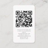Boho Pumpkins Script QR Code Wedding RSVP Begleitkarte (Rückseite)