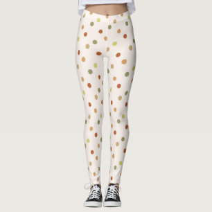 Boho-Punkte-Muster mit erdiger Note  Leggings