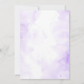 Boho Purple Deer Woodland Girl Baby Sprinkle Einladung (Rückseite)