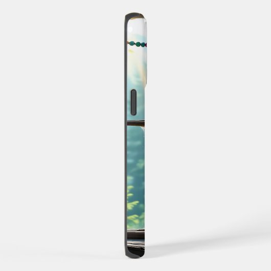 Boho Purple Dreamcatcher in Window iPhone Hülle (Rechte Seite)