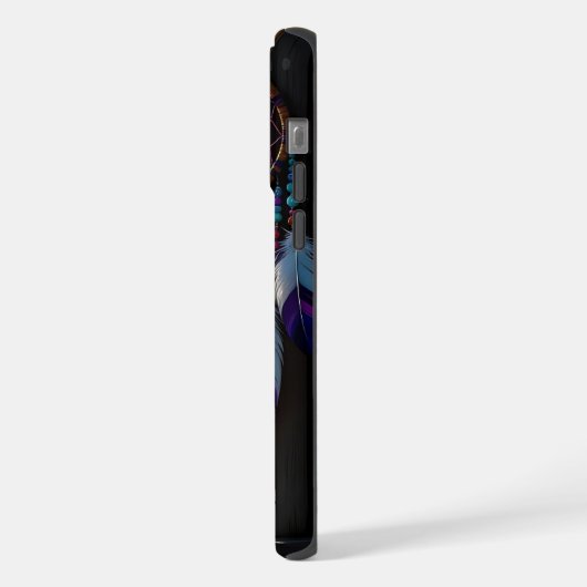 Boho Purple Dreamcatcher in Window iPhone Hülle (Linke Seite)