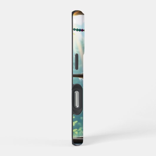 Boho Purple Dreamcatcher in Window Monogrammed iPhone Hülle (Rechte Seite)