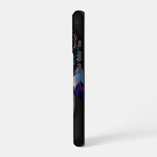 Boho Purple Dreamcatcher in Window Monogrammed iPhone Hülle (Linke Seite)