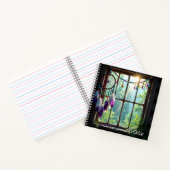 Boho Purple Dreamcatcher in Window  Personalized Notizblock (Innenseite)