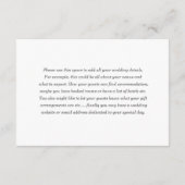 Boho Purple Floral QR Code Wedding Details Begleitkarte (Rückseite)