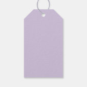 Boho Purple Floral Wedding Favor Geschenkanhänger (Rückseite)