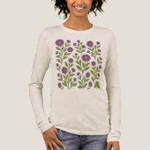 Boho Purple Flowers Tri-Blend Shirt (Vorderseite)