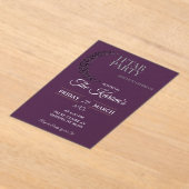 Boho Purple Minimalist Mosque Ramadan Iftar Party  Acryleinladungen (Ablage )