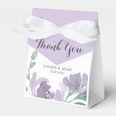 Boho Purple Watercolor Floral Wedding  Geschenkschachtel (Vorderseite)