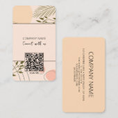 Boho QR Code Connect mit uns Visitenkarte (Vorne/Hinten)