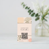 Boho QR Code Connect mit uns Visitenkarte (Stehend Vorderseite)