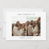 Boho QR Code Foto Wedding Einladung (Vorderseite)