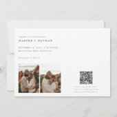 Boho QR Code Foto Wedding Einladung (Rückseite)