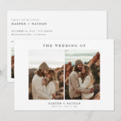 Boho QR Code Foto Wedding Einladung (Vorne/Hinten)