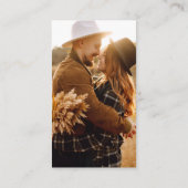 Boho QR Code Minimalistische UAWG Wedding Website Begleitkarte (Rückseite)