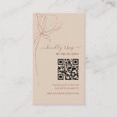 Boho QR Code Minimalistische UAWG Wedding Website Begleitkarte (Vorderseite)