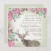 BOHO quadratische Einladung (Vorne/Hinten)