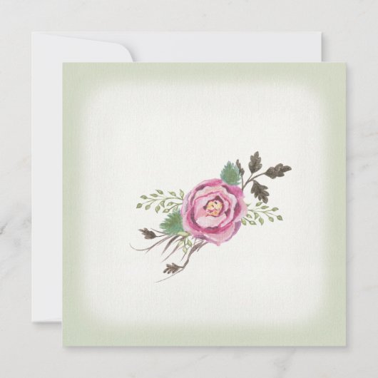 BOHO quadratische Einladung (Rückseite)