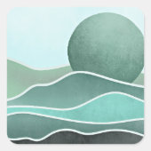 Boho Quadratischer Aufkleber (Vorderseite)