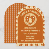 Boho Queen of Hearts Birthday Party Arch Einladung (Vorne/Hinten)