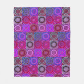 Boho Quilt Blanket - Lila Fleecedecke (Vorderseite)