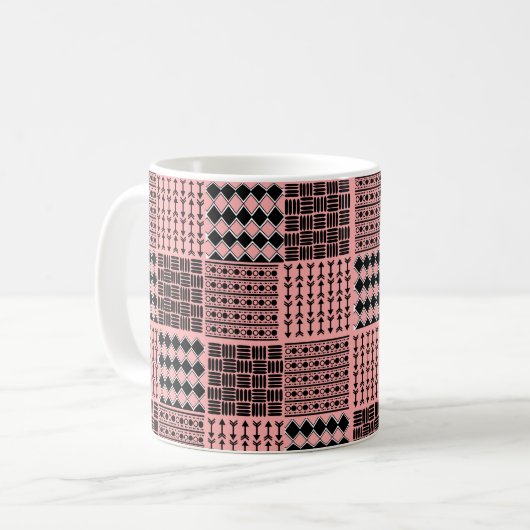 Boho Quilt Coffee Tasse (Vorderseite Links)