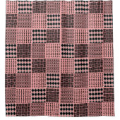 Boho Quilt Duschvorhang (Vorderseite)