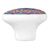 Boho Quilt Keramik Knob Keramikknauf (Seitenansicht)