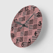 Boho Quilt Runde Wanduhr (Winkel)