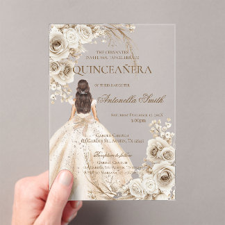 Boho Quinceanera Acryleinladungen