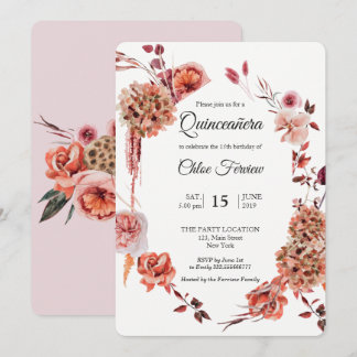 Boho Quinceañera Einladung
