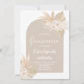 Boho Quinceanera Einladung (Vorderseite)