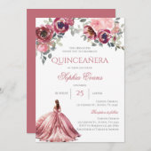 Boho Quinceanera Einladung (Vorne/Hinten)