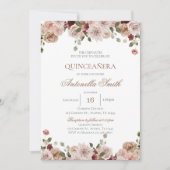 Boho Quinceanera Einladung (Vorderseite)
