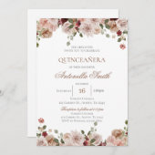 Boho Quinceanera Einladung (Vorne/Hinten)