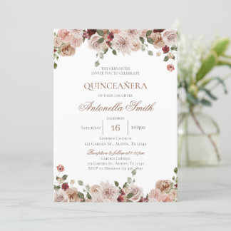 Boho Quinceanera Einladung