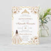 Boho Quinceanera Einladung (Stehend Vorderseite)