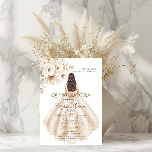 Boho Quinceanera Einladung