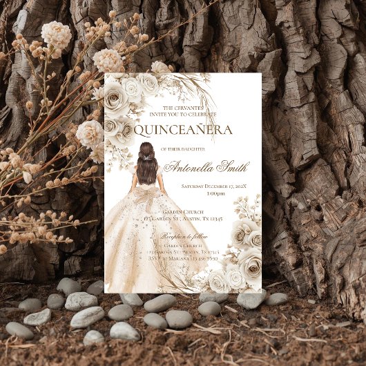 Boho Quinceanera Einladung