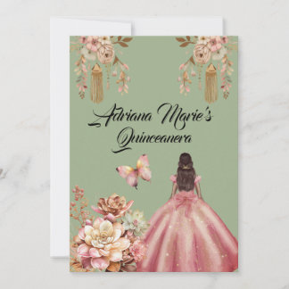 Boho Quinceanera Einladung