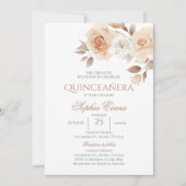 Boho Quinceanera Einladung (Vorderseite)