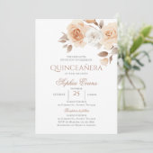 Boho Quinceanera Einladung (Stehend Vorderseite)