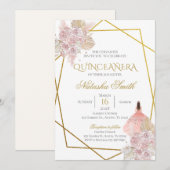 Boho Quinceanera Einladung (Vorne/Hinten)