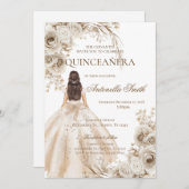 Boho Quinceanera Einladung (Vorne/Hinten)