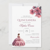 Boho Quinceanera Einladung (Vorderseite)