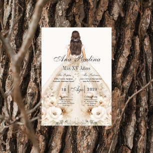Boho Quinceanera Spanisch Einladung